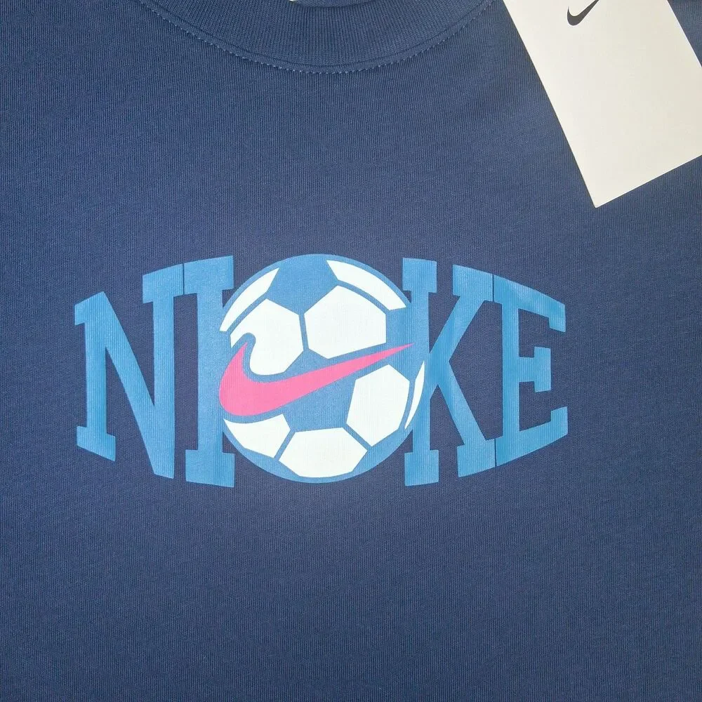 Nike Big Kids Soccer Graphic Tee Midnight Navy Blue XL